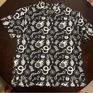 Black and White Graphic Men's Shirt